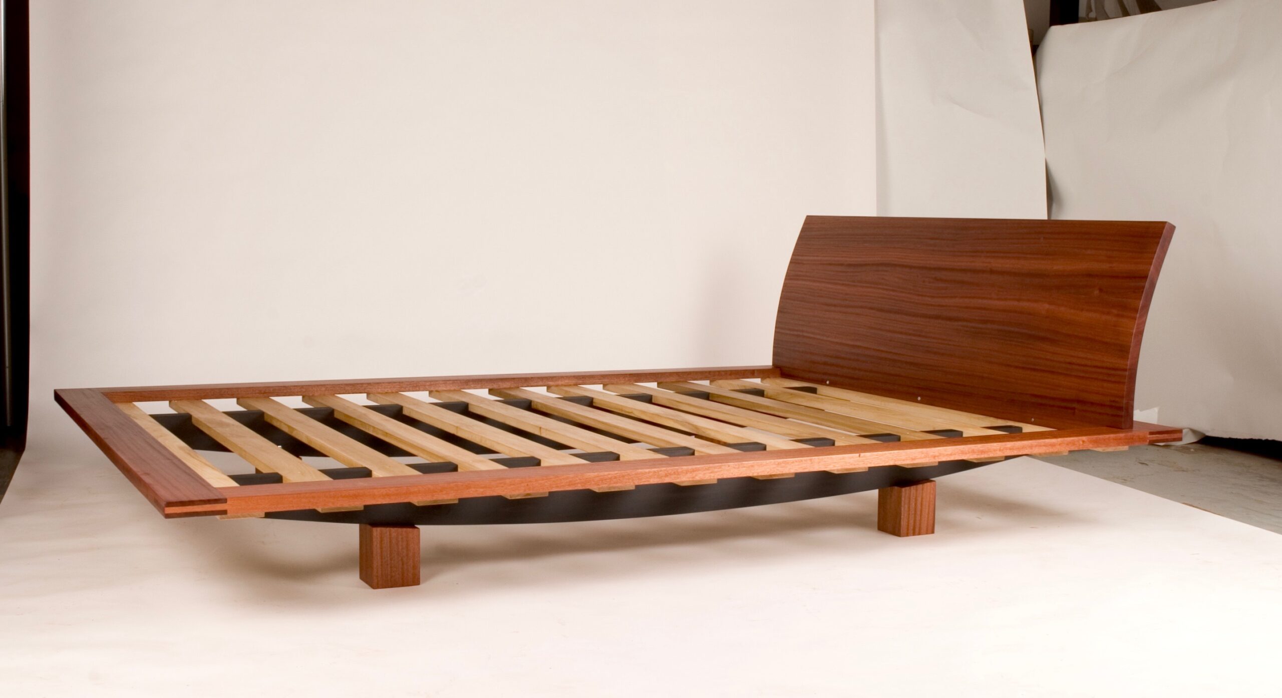 Bed Frame in Sapele and Poplar