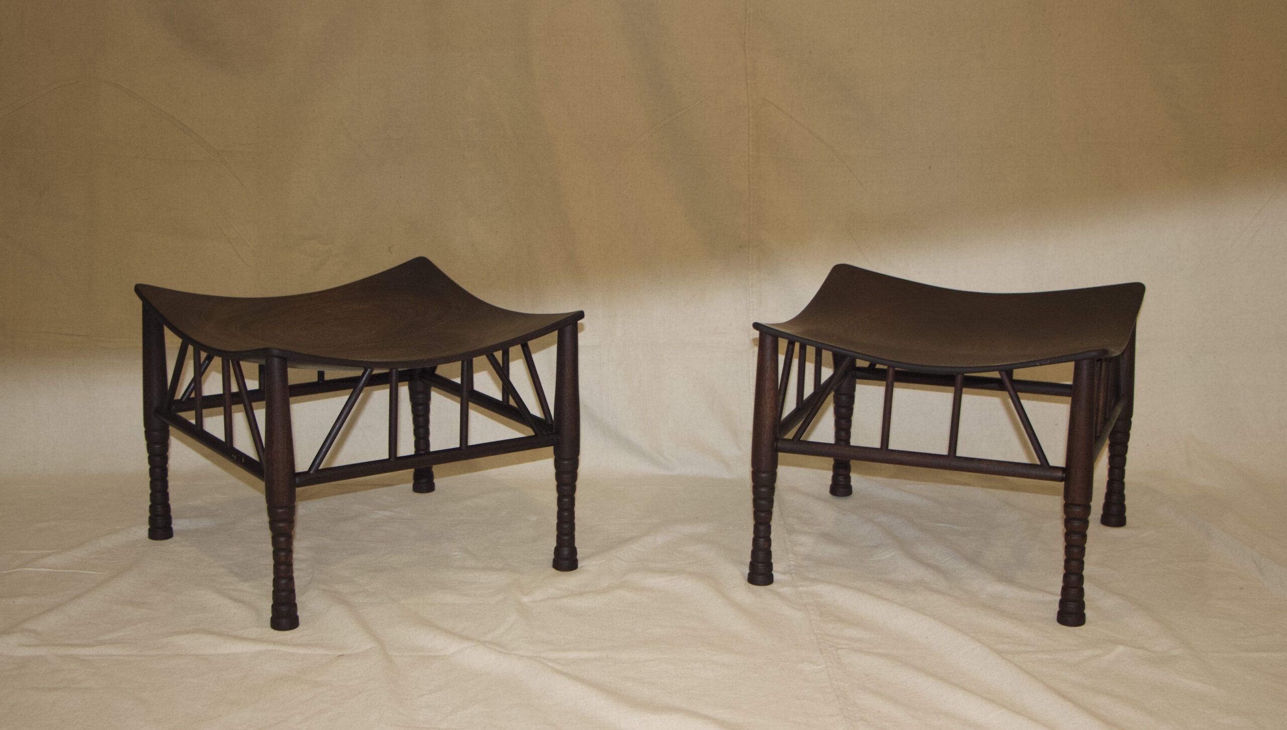 Low Stools in Sapele